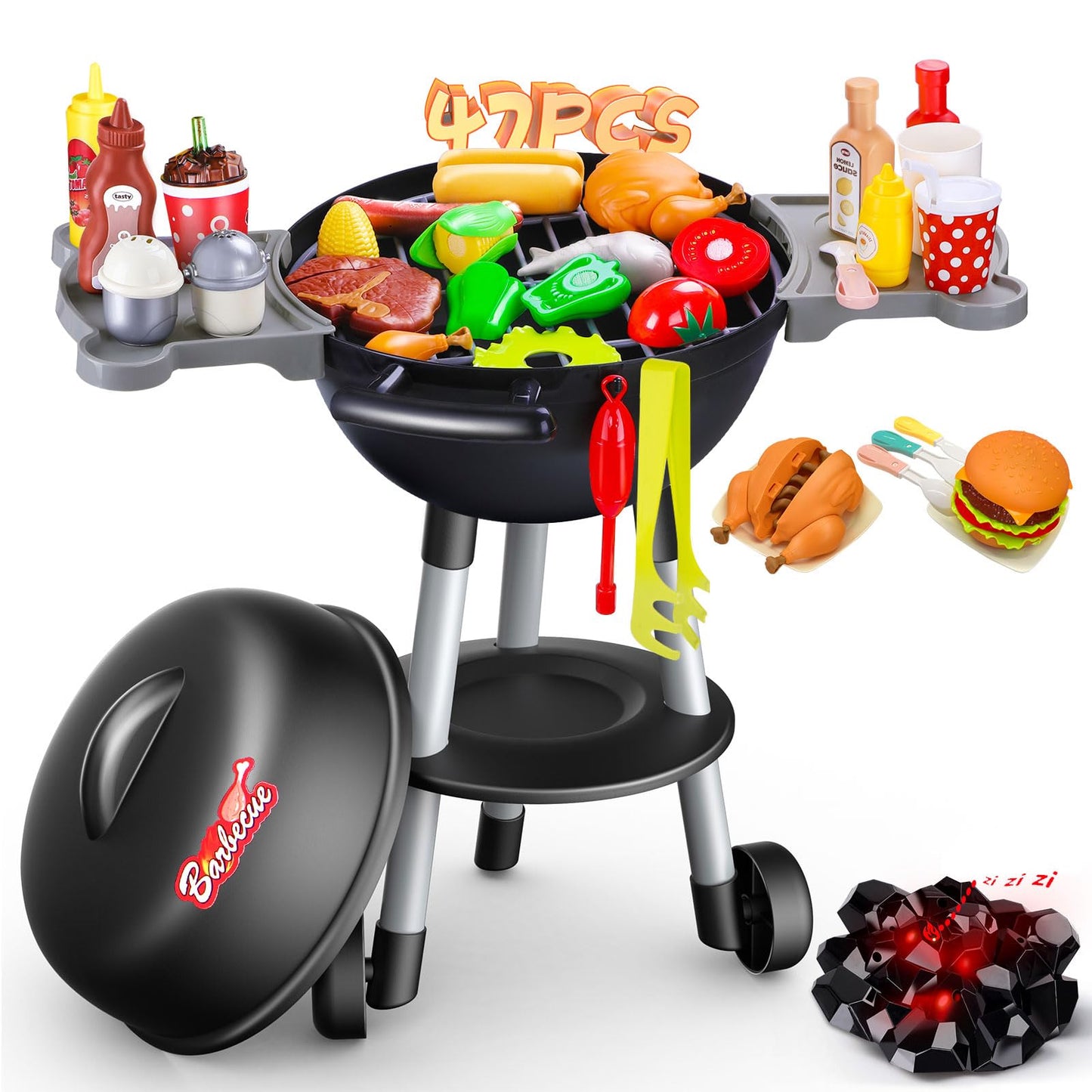 Kids Interactive BBQ Grill Playset with Sound & Light
