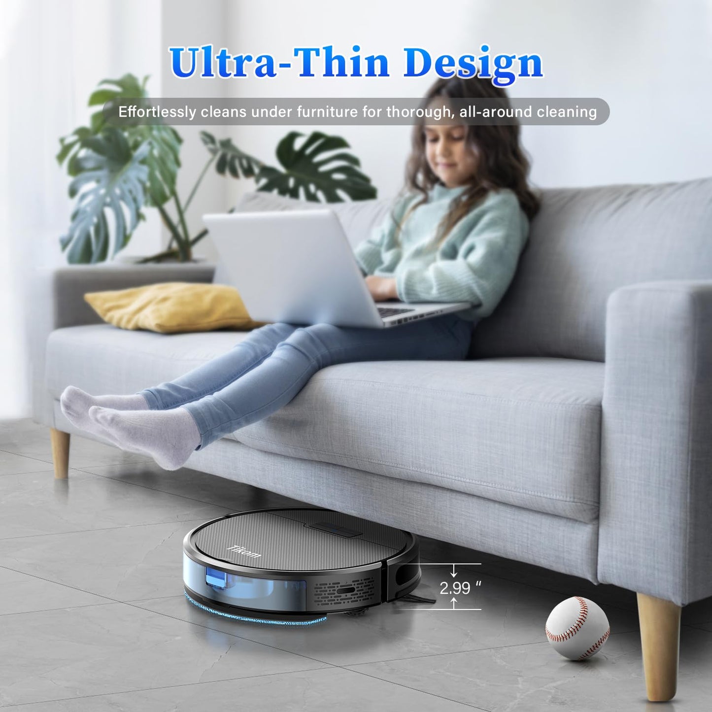 Tikom Robot Vacuum and Mop Combo with App