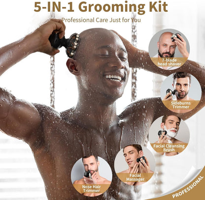 5 in 1 Waterproof Electric Razor Grooming Kit