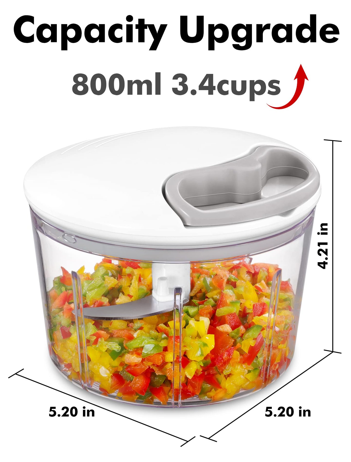 GDL Hand Powered Food Chopper for Vegetables