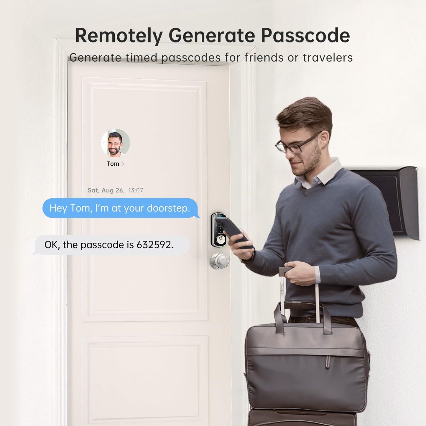 Smart WiFi Door Lock Set with Fingerprint Access