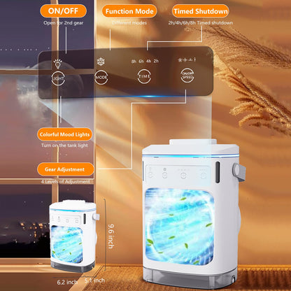 Portable Air Conditioner with 3 Speeds & Timer