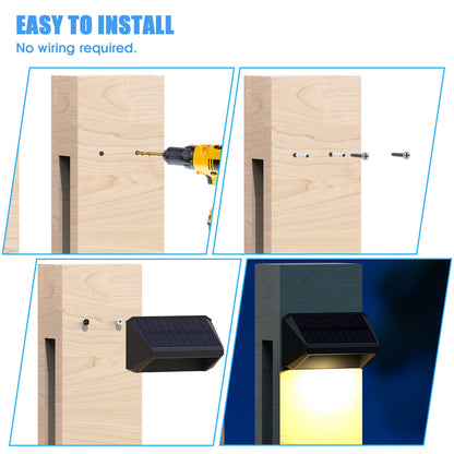 8 Pack Solar Fence Lights for Outdoor Use