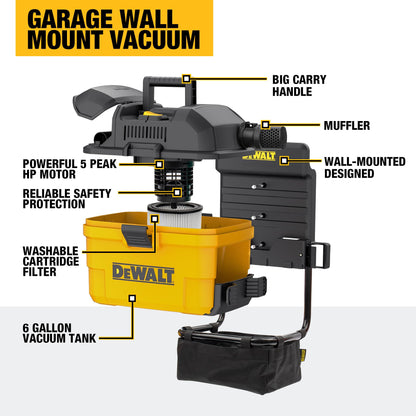 DEWALT 6 Gallon Wet Dry Vacuum Cleaner