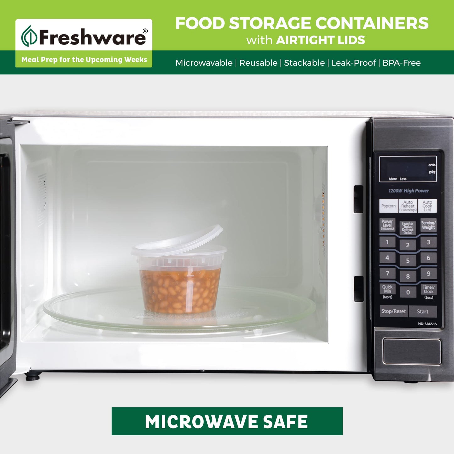 Freshware 60-Pack Leakproof Food Storage Containers