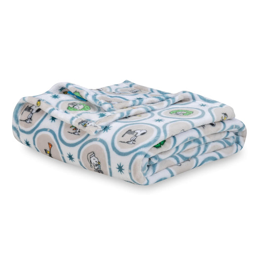 Berkshire Blanket Snoopy Plush Blanket, White 60x70
