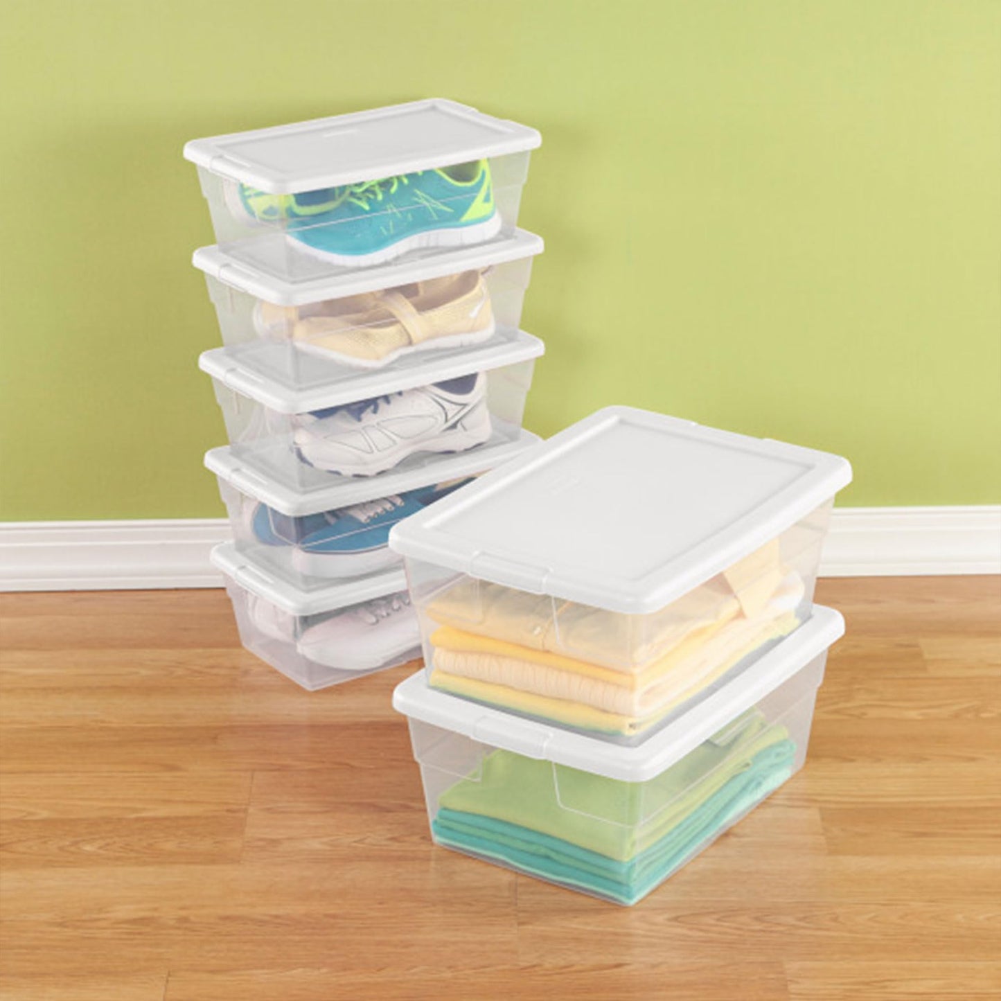 Sterilite 12-Pack Stackable Storage Bins, 6 Quart