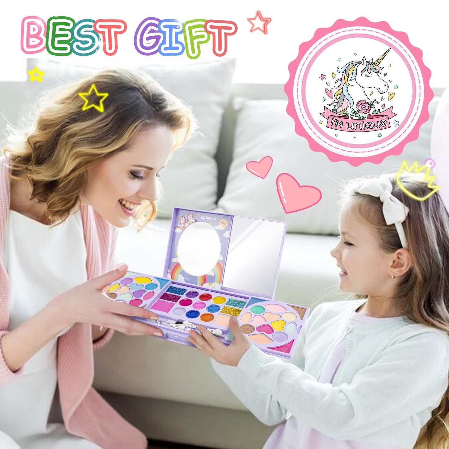 Kids Washable Makeup Kit for Girls 3+ Years