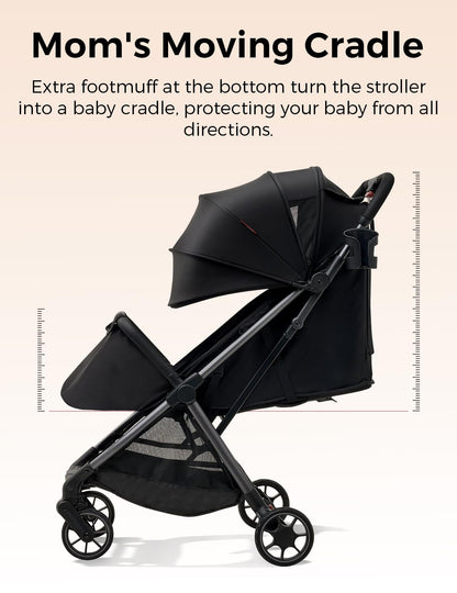 Momcozy Lightweight Compact Travel Stroller with Canopy