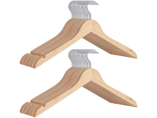 30 Pack StorageWorks Wooden Clothes Hangers