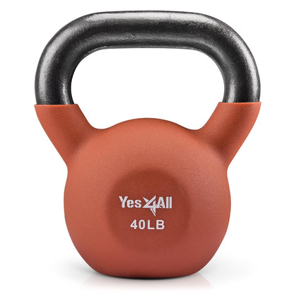 Yes4All 40 lb Neoprene Kettlebell Weight Set