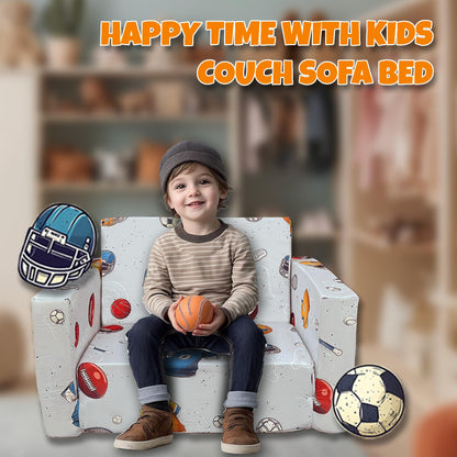 Kids Fold-Out Sofa Lounger for Toddlers