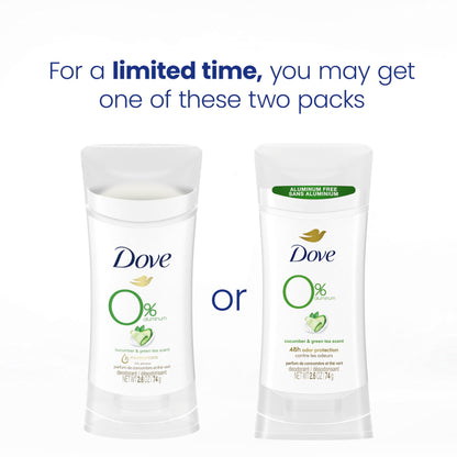 Dove Aluminum Free Deodorant Stick, Cucumber Tea