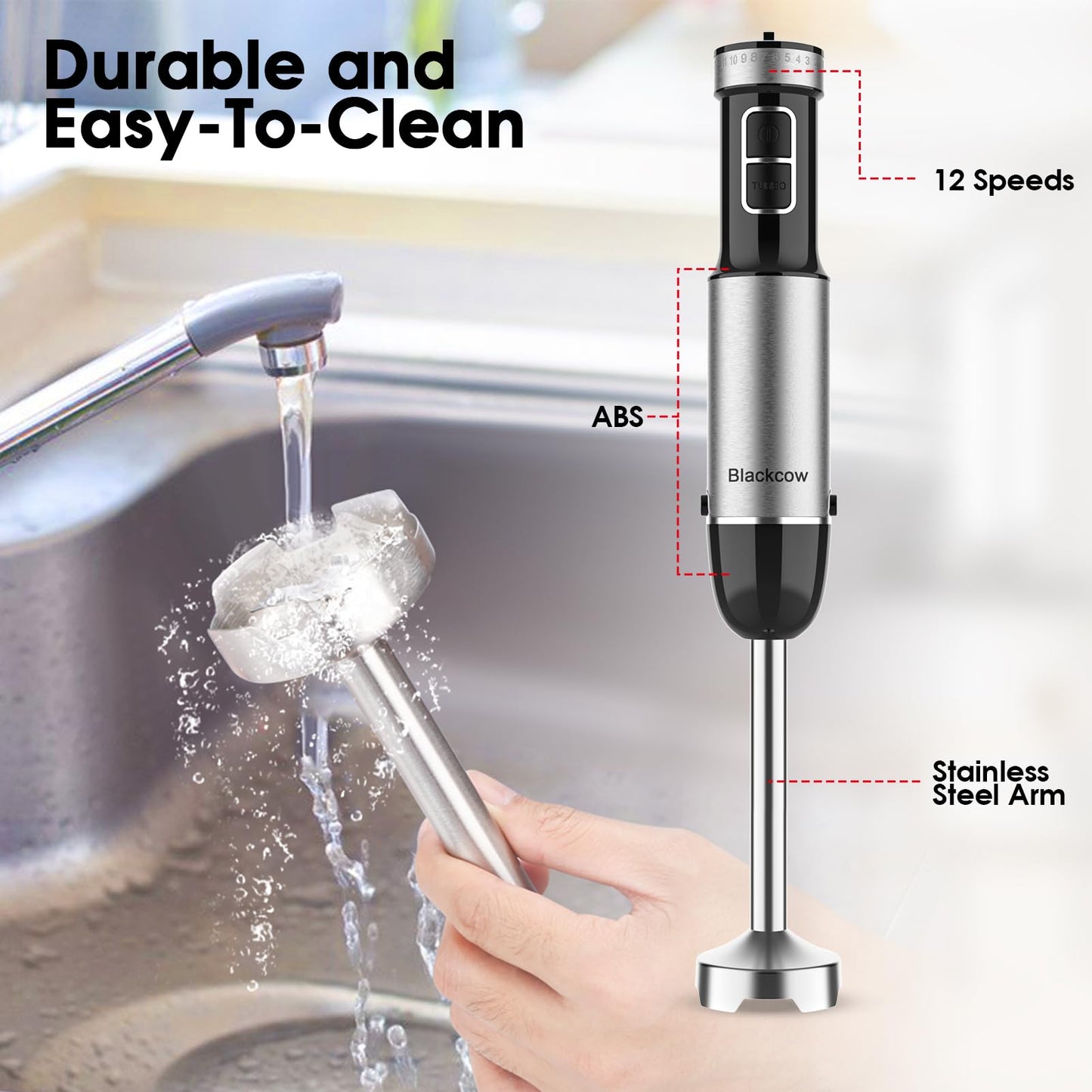 800W Handheld Electric Immersion Blender