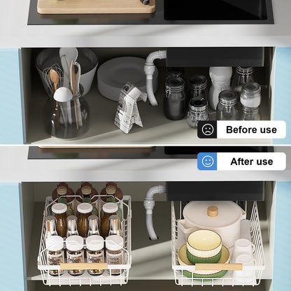 Pull Out Basket Drawer Organizer for Cabinet