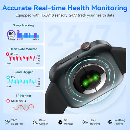 Smart Watch with Health Monitor & Sports Modes