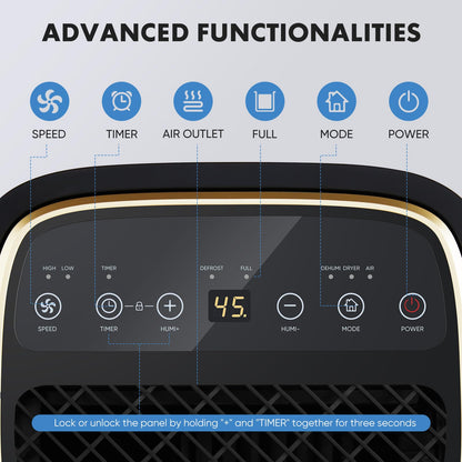 Sweetcrispy 30 Pint Portable Dehumidifier for Home