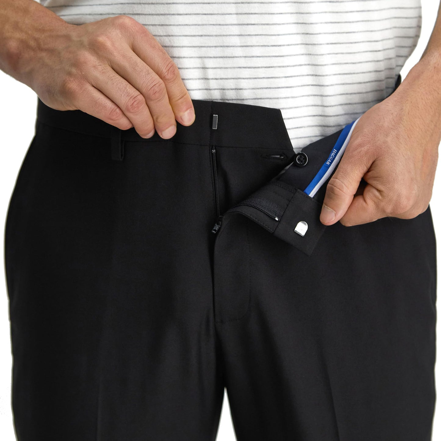 Haggar Slim Fit Performance Suit Pants, Black