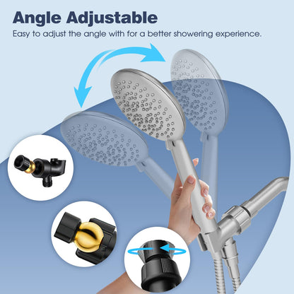 GABRYLLY High Pressure 5-Setting Handheld Shower Head