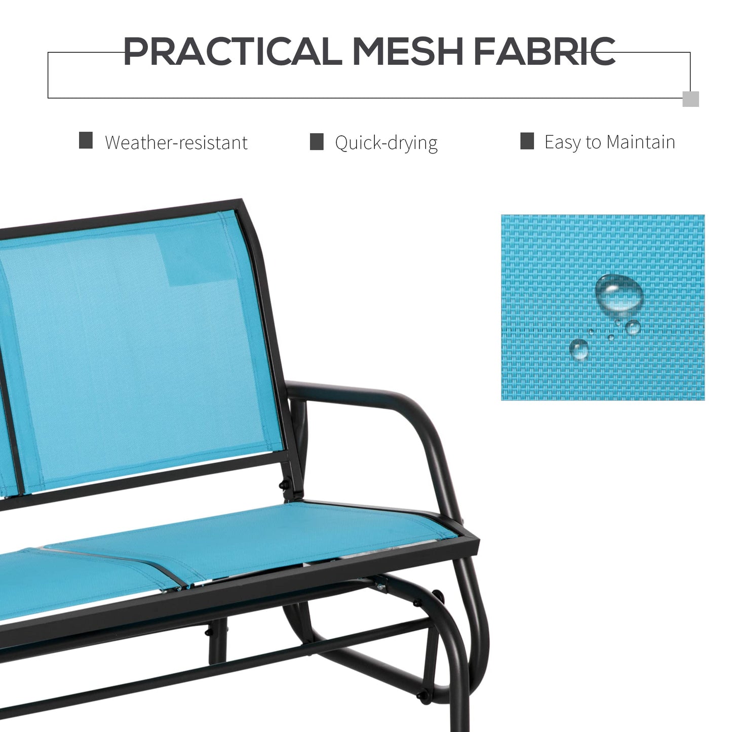 2-Person Outdoor Glider Bench by Outsunny