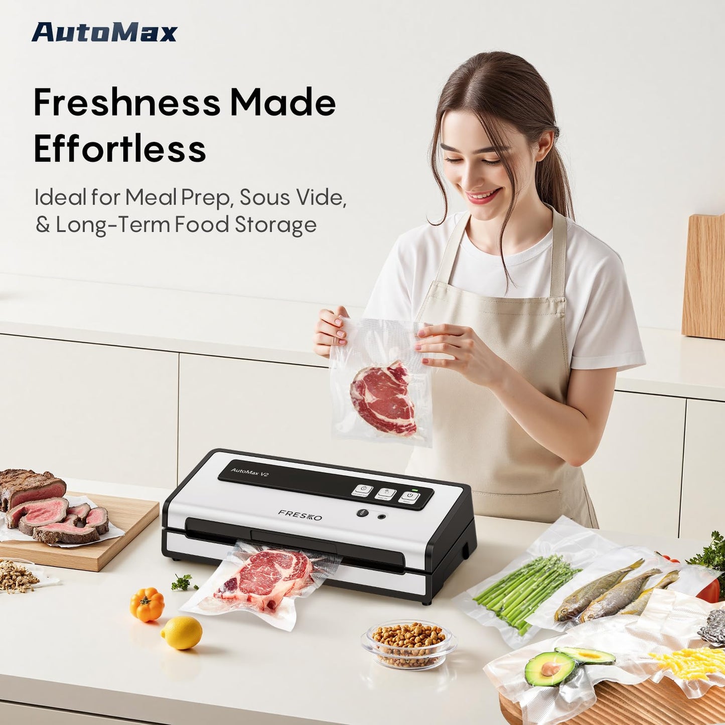Automatic Vacuum Sealer with 10 Precut Bags