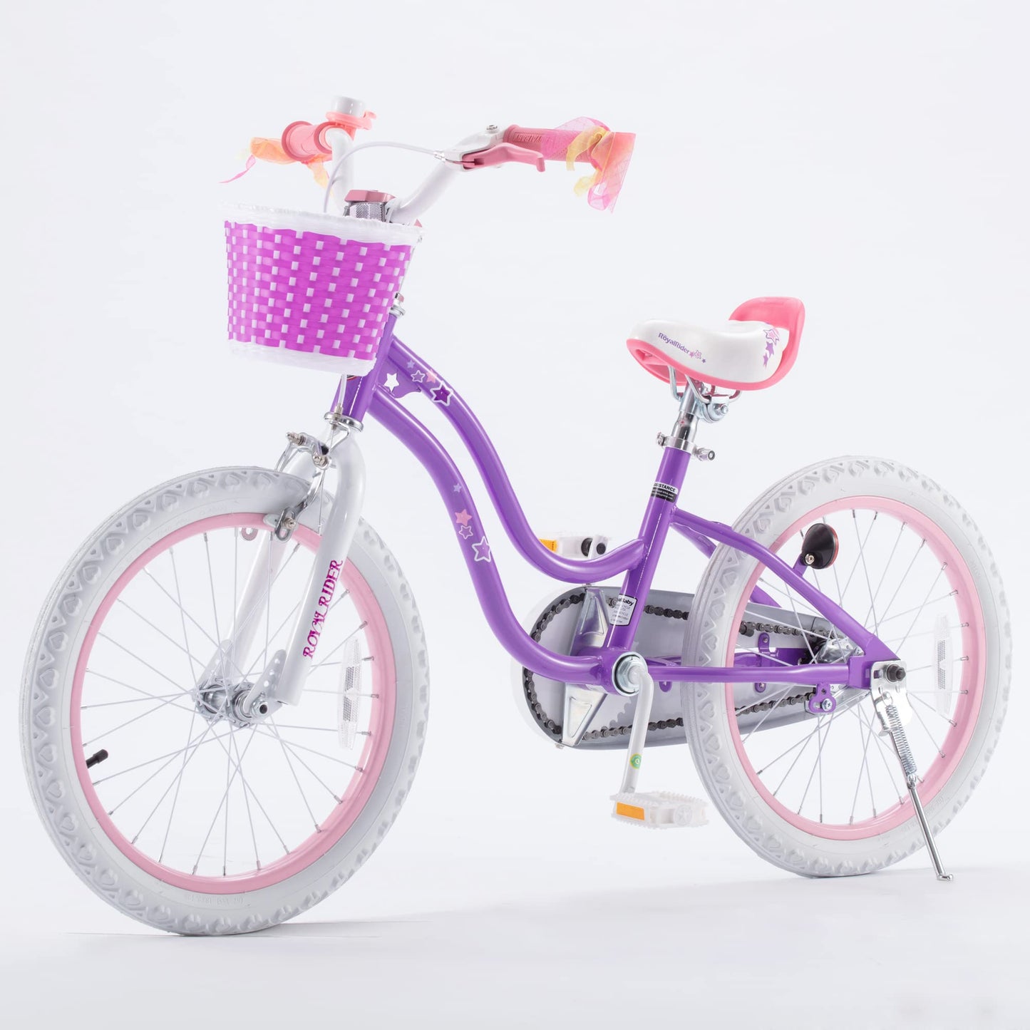 RoyalBaby 18-Inch Girls Bike with Kickstand & Basket