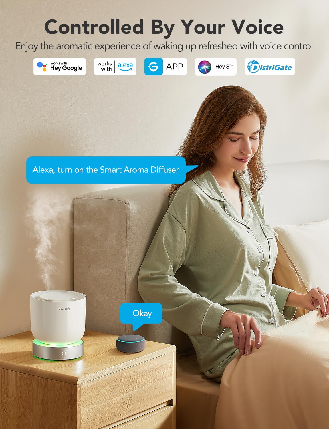 GoveeLife Smart Essential Oil Diffuser with Alexa