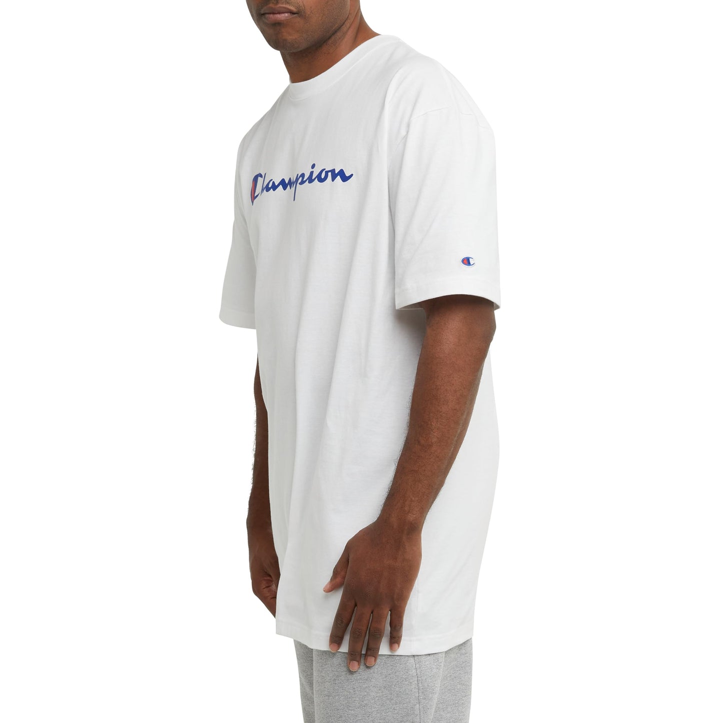 Champion Classic Script T-Shirt, X-Large, White