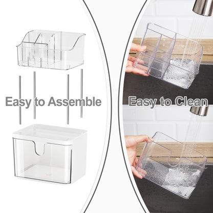 2-Tier Makeup Organizer for Bathroom Vanity