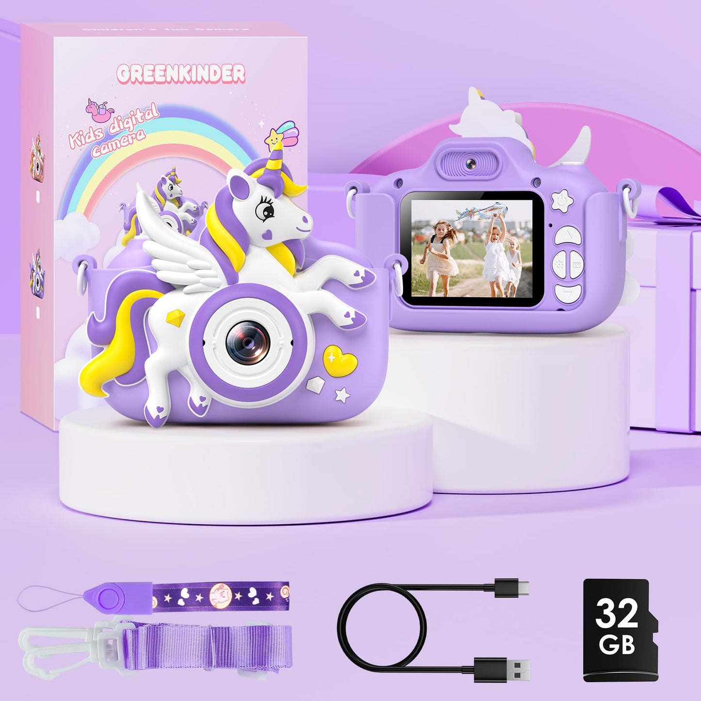 Kids Digital Camera 1080P HD for Ages 3-12