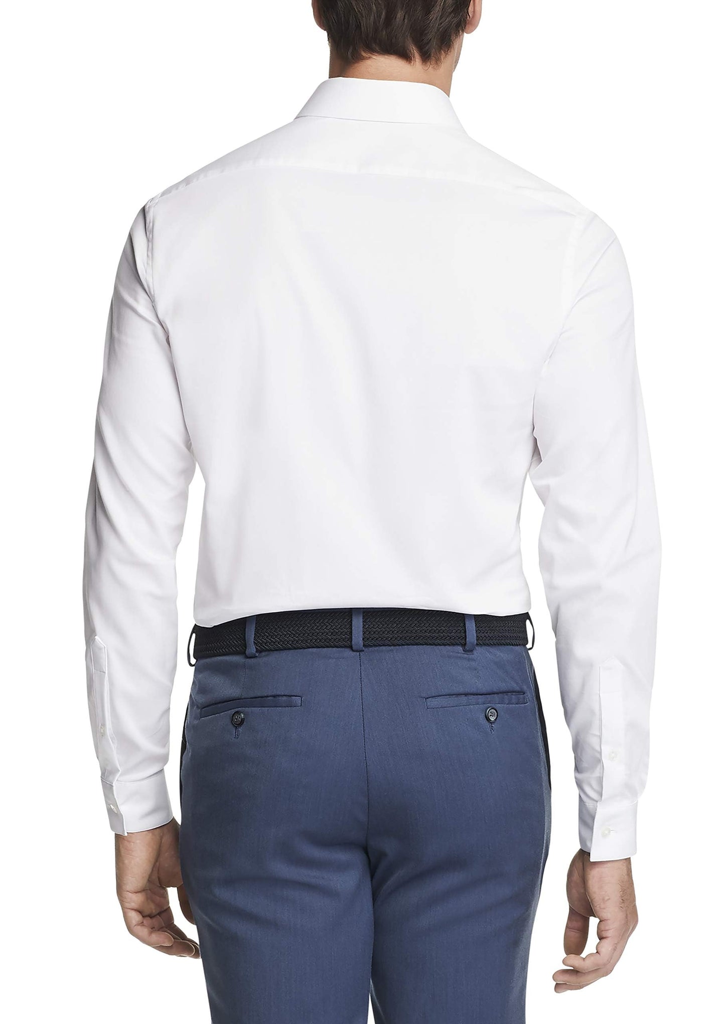 Van Heusen Men's Dress Shirt Slim Fit Stain Shield Stretch, White, 14"-14.5" Neck 32"-33" Sleeve