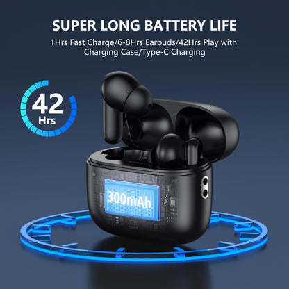 Wireless Earbuds with 42H Playtime and Microphone