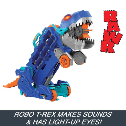 Hot Wheels T-Rex Transporter Toy Car Track Set
