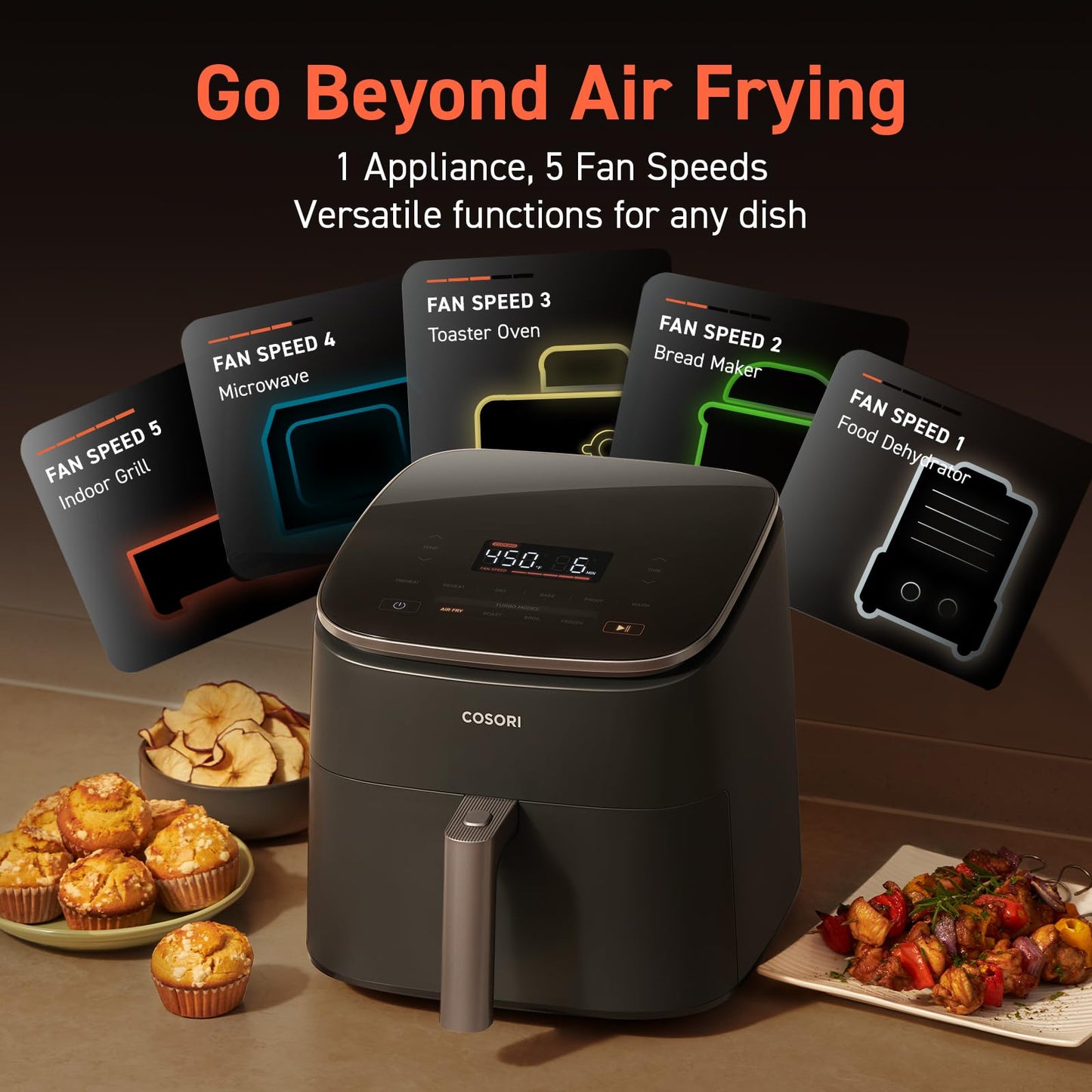 COSORI 6-Qt Air Fryer with Turbo Modes