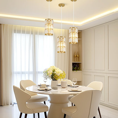 Biewalk Adjustable Crystal Pendant Light Fixture