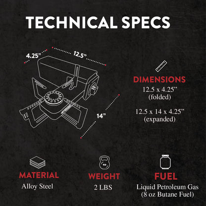 GasOne Portable Butane Camp Stove with Case