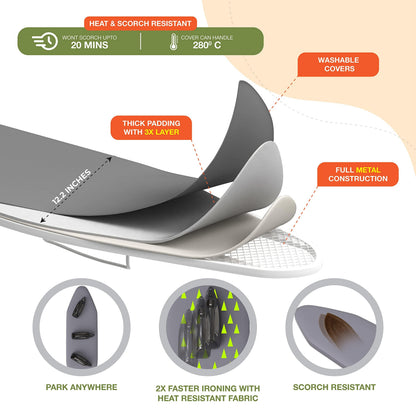 XABITAT Wall Mounted Ironing Board for Small Spaces