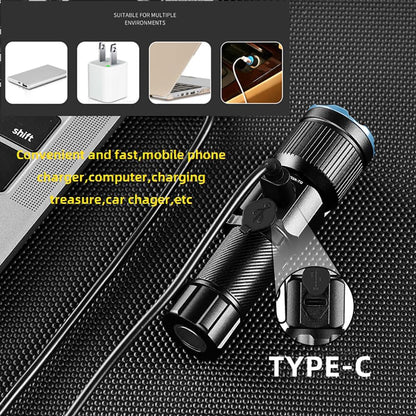 ALONEFIRE Mini LED Flashlight USB Rechargeable