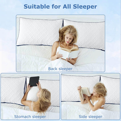 2 Pack Cooling Bed Pillows for All Sleepers