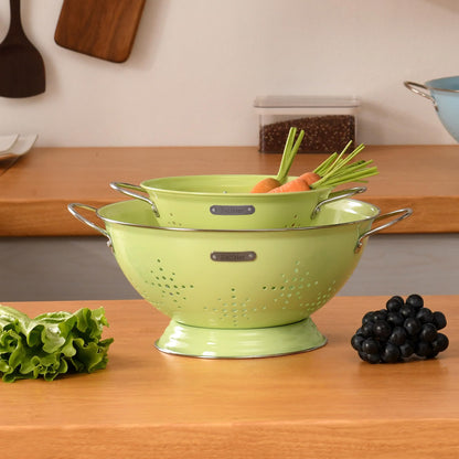 Metal Colander Set with Handles - 2Qt & 6Qt