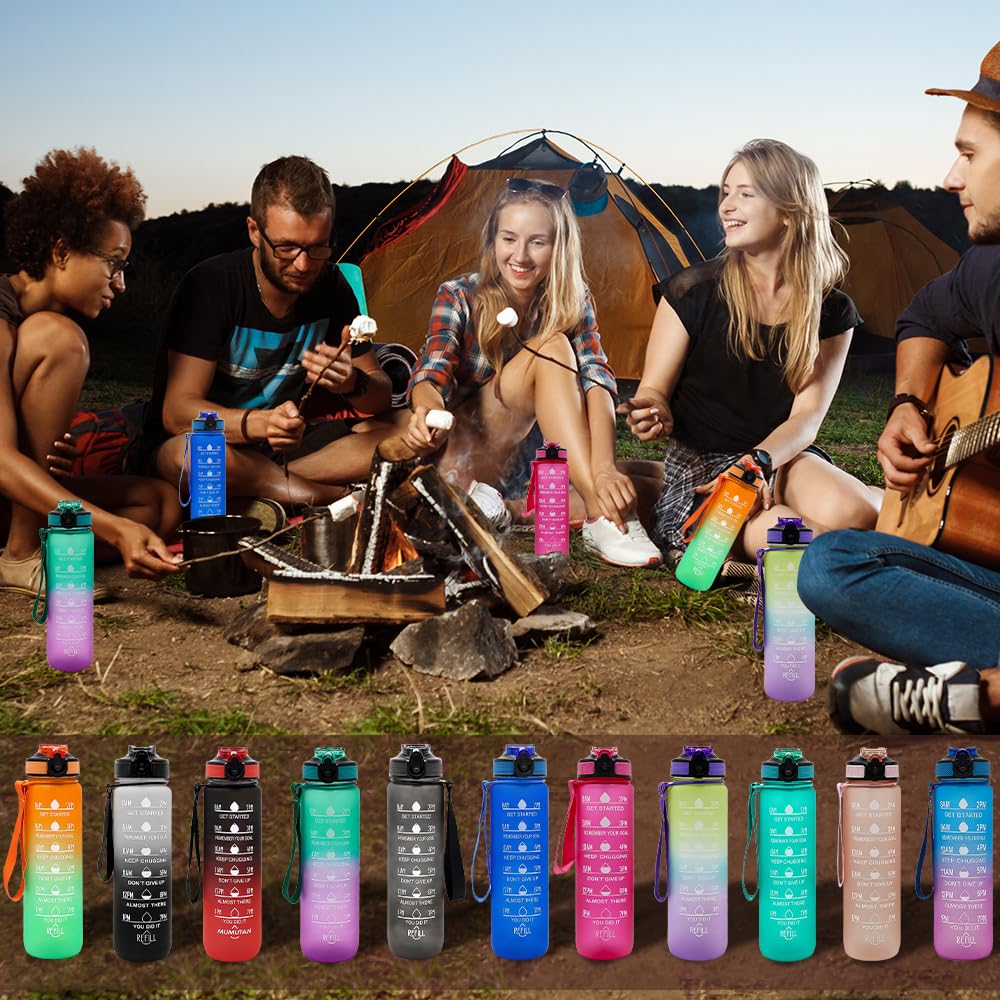 32oz Sports Water Bottle with Straw, Leak Proof