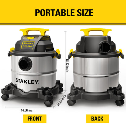 STANLEY 5 Gallon Wet/Dry Vacuum with Attachments