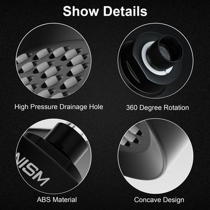 High Pressure Adjustable Shower Head with Hook