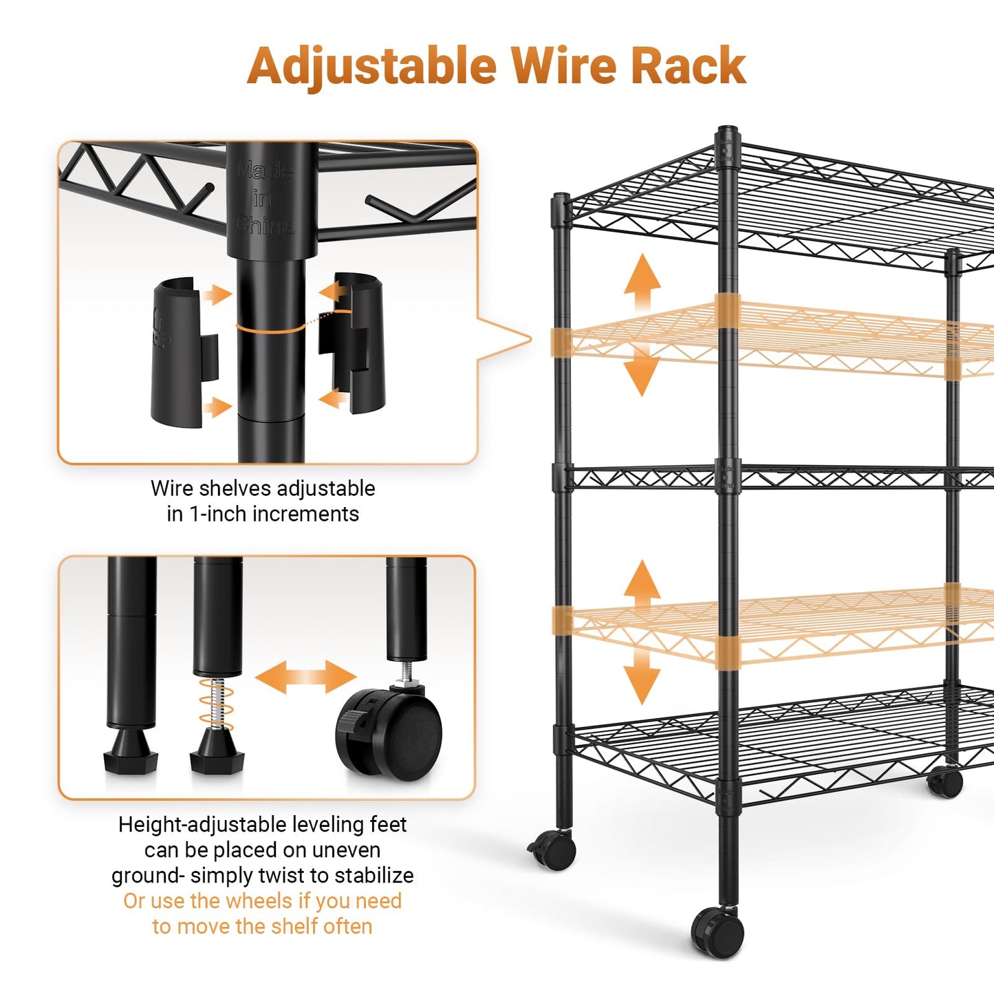3-Tier Heavy Duty Storage Shelves by HealSmart