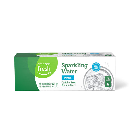 Amazon Fresh Sparkling Water, 12 Fl Oz Cans