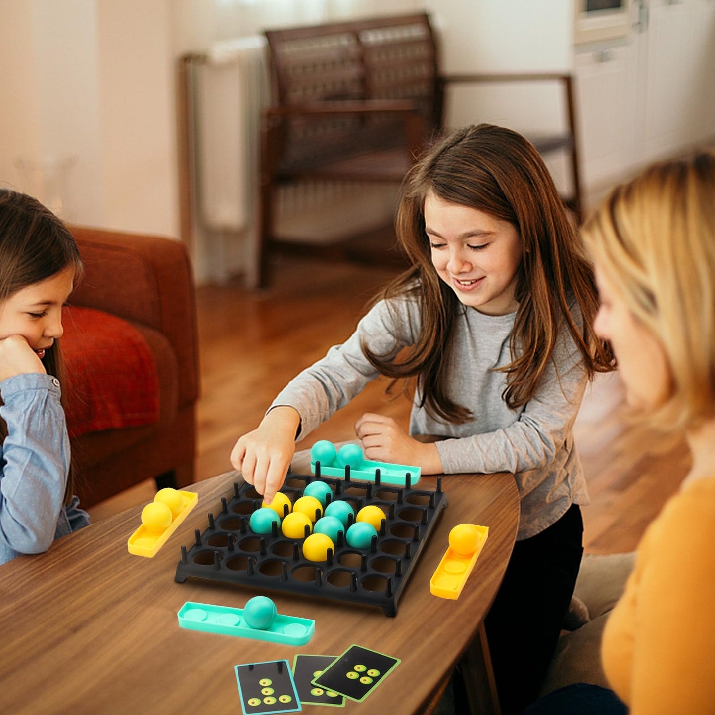 ALMCALS Bounce Ball Game Family Party Games, Game Bounce Table Game Toys- Jumping Connect Ball Board Games Bounce Off Game, Party Favors Birthday Holiday for Adults and Kids