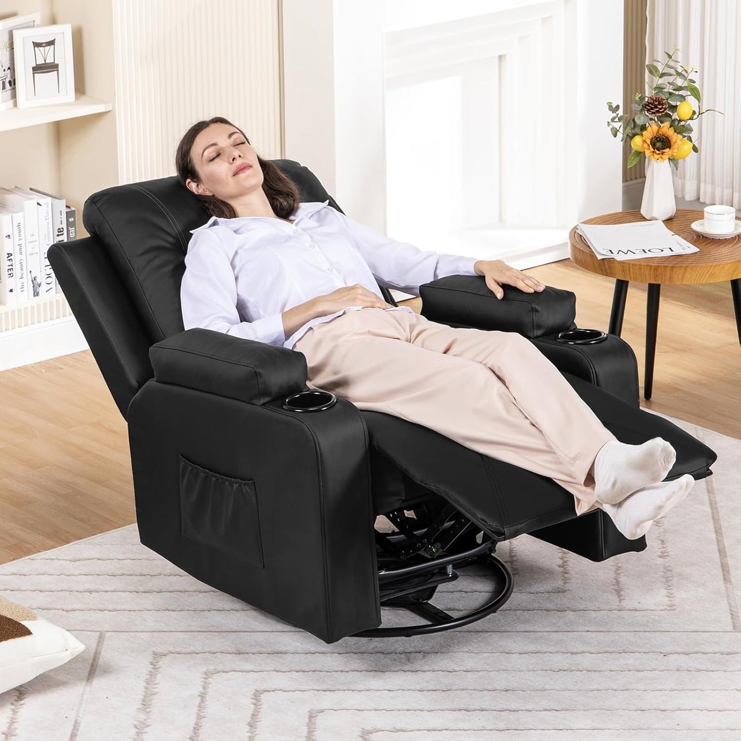 COMHOMA Massage Recliner Chair with Cup Holders