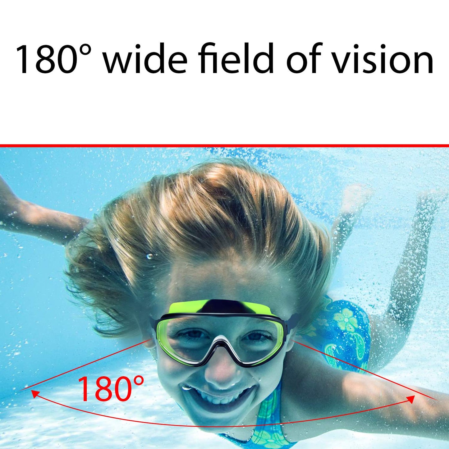 Kids Swim Goggles with UV Protection, Anti-Fog