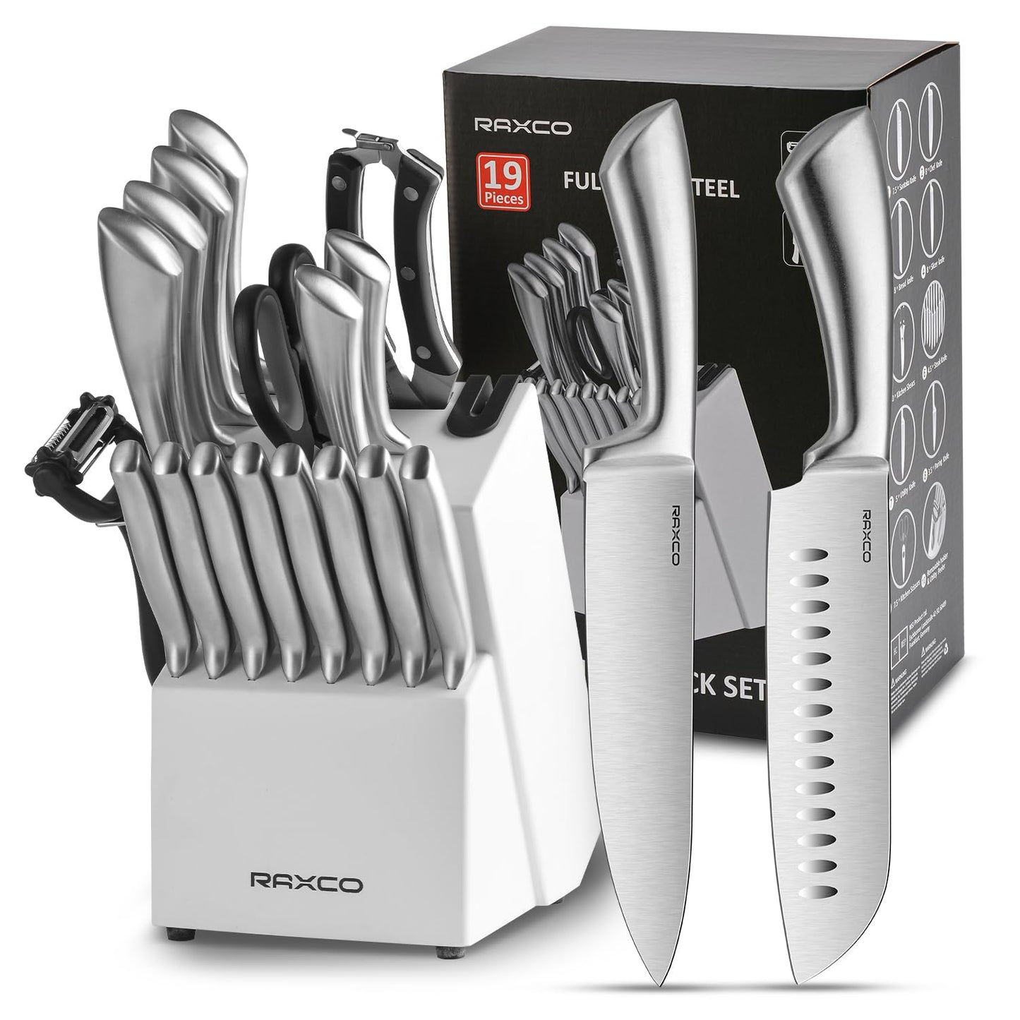 RAXCO 20-Piece Kitchen Knife Set with Shears