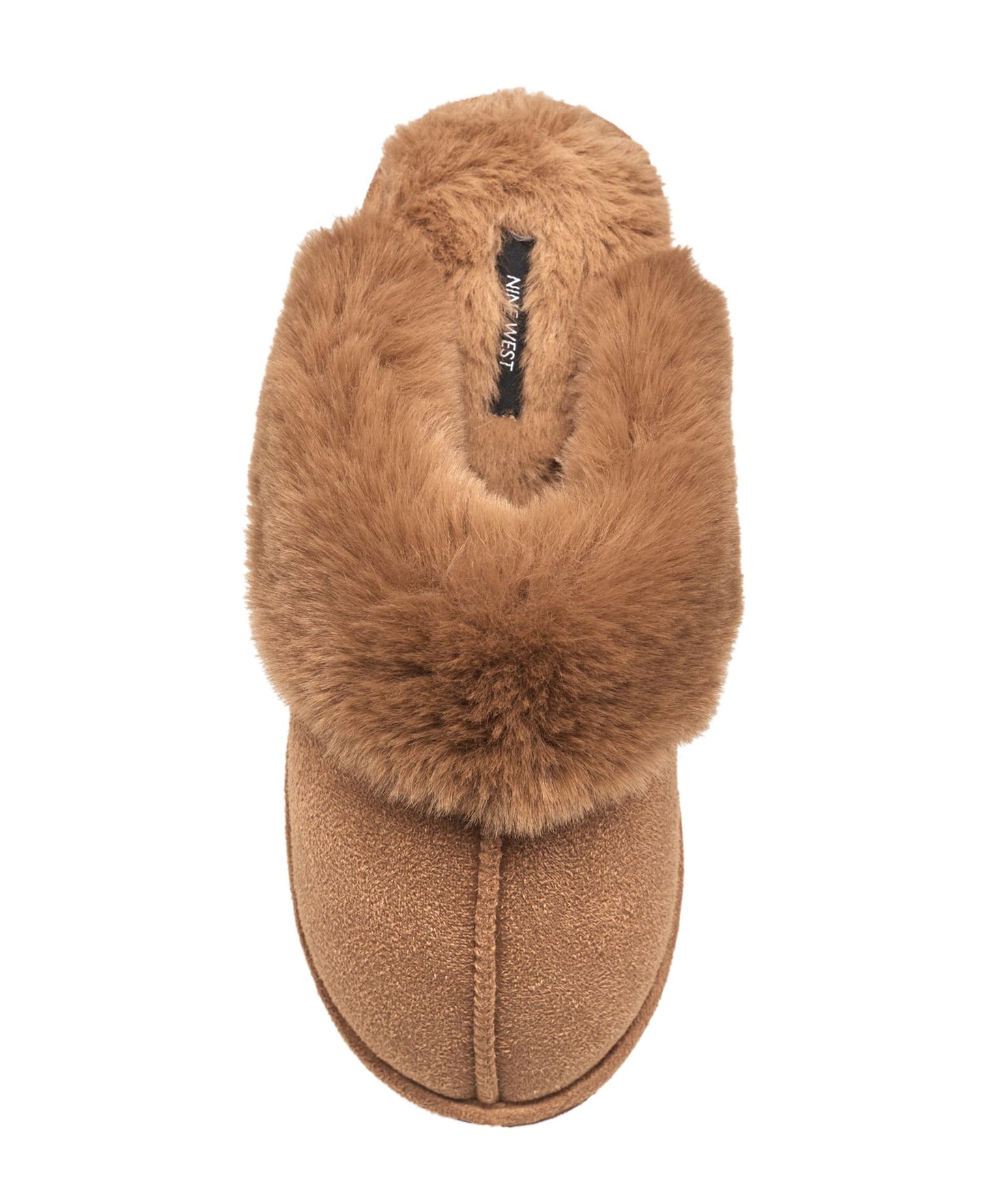 Nine West Scuff Slippers For Women, Extra Soft & Comfortable Winter House Shoes, Tan, Large 9-10